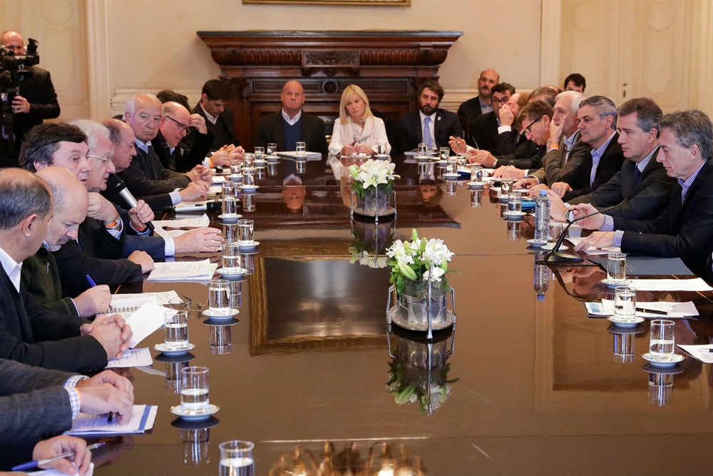 Reunión de la Cadena Lechera con el Presidente Macri.