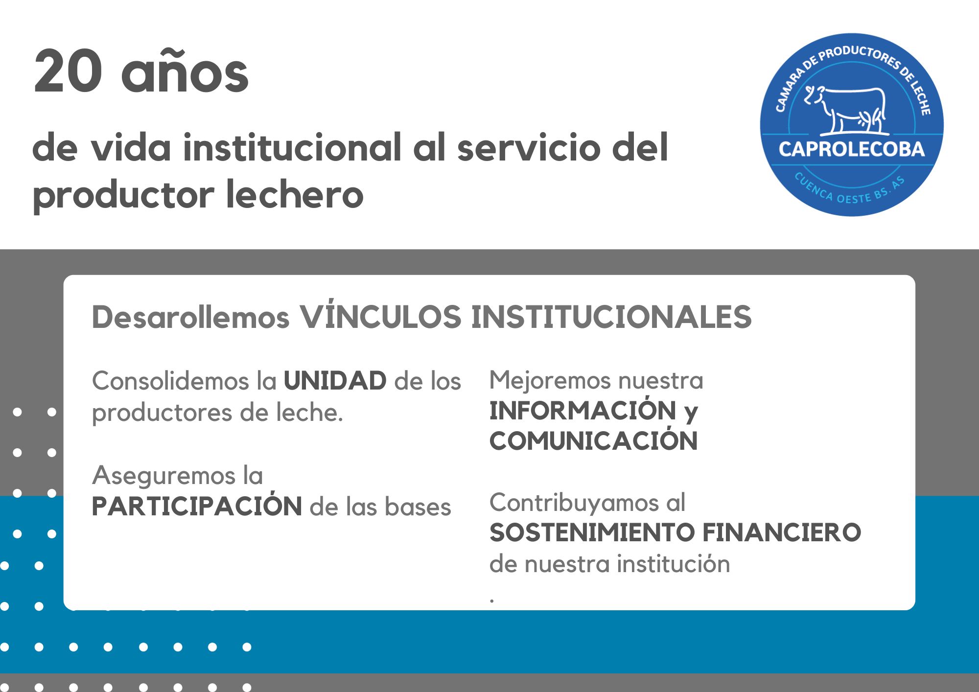 20 años de gestión institucional 