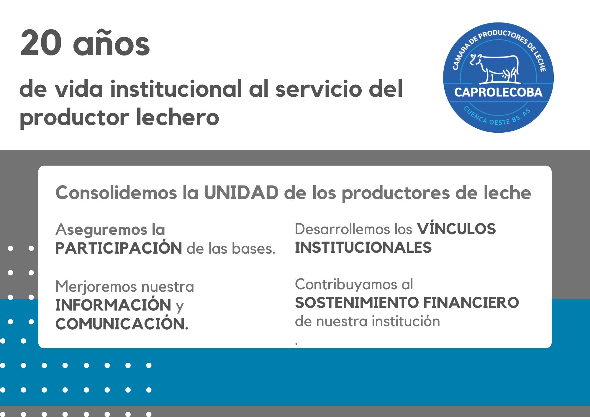 20 años de gestión institucional